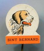 Sint Bernard blik honden speldje ( N_069 ), Verzamelen, Verzenden, Zo goed als nieuw, Transport, Speldje of Pin