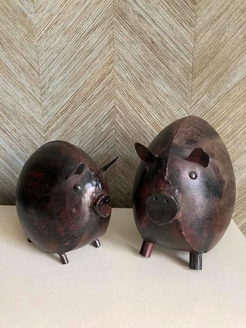 Decoratieve metalen set varkens, Antiek en Kunst, Antiek | Woonaccessoires, Ophalen of Verzenden