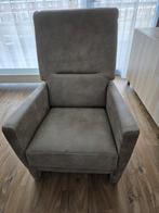 Stoel Rio leer hoge rugleuning Taupe, Huis en Inrichting, Fauteuils, Ophalen, Minder dan 75 cm, Leer, Zo goed als nieuw