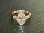Geel gouden ring met diamanten 4 caraat met IGI certificaat!, Nieuw, Ophalen of Verzenden, 17 tot 18, Met edelsteen