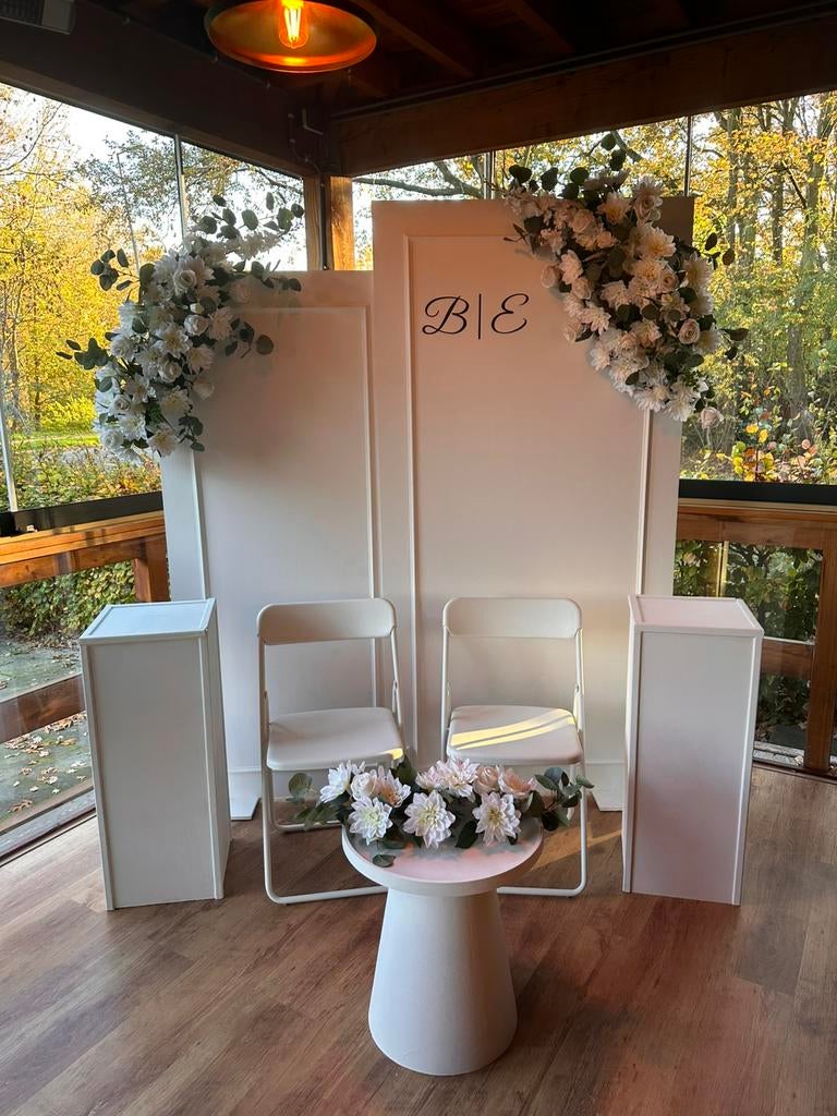 Te huur Backdrop verloving / handvraging kompleet set, Ophalen of Verzenden, Zo goed als nieuw, Carnaval
