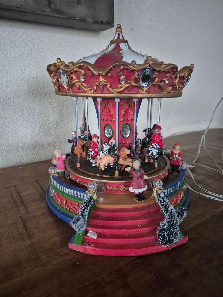 Kerst Carrousel - Feestelijke Decoratie, Ophalen, Gebruikt, Versiering, Kerst of Sinterklaas