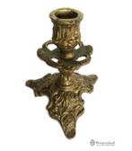 Antiek brocante kandelaar koper barok - goud