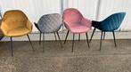 97 eetkamerstoelen horeca restaurant stoelen velvet nieuw, Huis en Inrichting, Stoelen, Ophalen, Nieuw, Metaal, Grijs