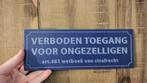 Bordje "Verboden toegang voor ongezelligen", Ophalen of Verzenden, Nieuw
