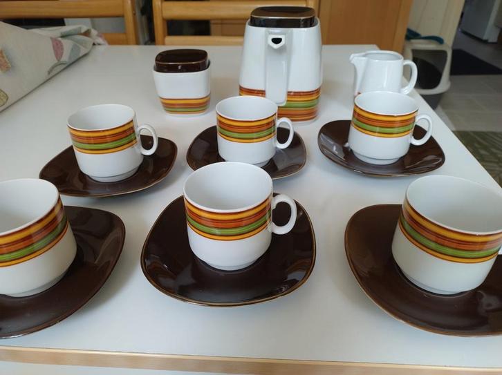 Compleet Vintage koffieservies Van Nelle, Verzamelen, Retro, Huis en Inrichting, Ophalen of Verzenden