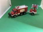Siku brandweerwagen met lichtaanhanger., Ophalen of Verzenden, Gebruikt
