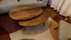 Houten Salontafel Set - Ovaal, Ophalen, 100 tot 150 cm, 50 tot 100 cm, Zo goed als nieuw