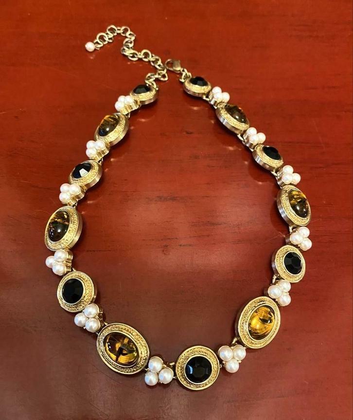 MONET vintage goldplated schitterende ketting CHCS jaren 70, Sieraden, Tassen en Uiterlijk, Antieke sieraden, Ketting, Overige materialen