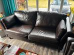 Lederen 2 en 3 zitsbanken bruin GRATIS!!!!!, Gebruikt, Minder dan 75 cm, 150 tot 200 cm, Leer