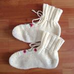 Gebreide pantoffels - sokken wolwit maat 39-40, Ophalen of Verzenden, Sokken en Kniesokken, Maat 39 t/m 42, Wit