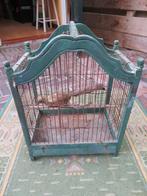 Antieke vogelkooi met vogel, Ophalen of Verzenden