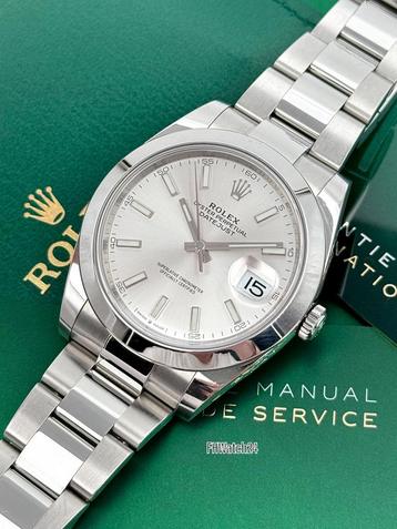 Rolex Datejust 41 126300 Silver. Fullset 2020 S&C Aankoopbon beschikbaar voor biedingen