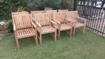 8 prachtige luxe teakhouten tuinstoelen, Ophalen, Zo goed als nieuw, Teakhout