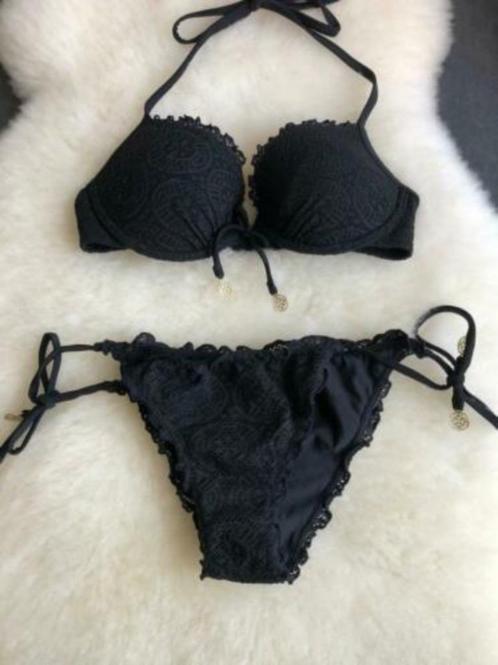 bikini 70 C, xs,, crochet bikini xs, 70c, h&m bikini, Kleding | Dames, Badmode en Zwemkleding, Zo goed als nieuw, Bikini, Zwart