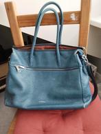 Blauwe leren dames laptop/boeken tas van G.G.Fratelli, Computers en Software, Laptoptassen, Ophalen, 17 inch of meer, Gebruikt