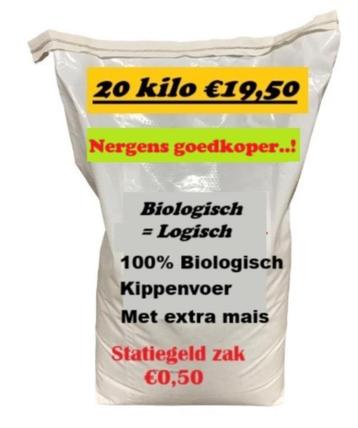 100% Biologisch kippenvoer / Legmeel...nergens goedkoper beschikbaar voor biedingen