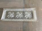 b49 – VINTAGE glazen serveerschaal 36 x 15 cm, Gebruikt, Ophalen of Verzenden, Overige stijlen, Glas