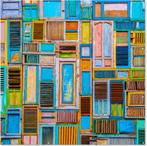 Kleurige tuinposter, Tuin en Terras, Tuinwanddecoratie, Ophalen, Nieuw