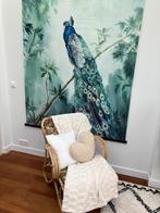 Vintage rotan fauteuil, Huis en Inrichting, Fauteuils, Ophalen, Gebruikt, 50 tot 75 cm, Riet of Rotan