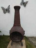 Mooie grote gietijzeren terrashaard terraskachel tuinhaard, Ophalen, Gebruikt