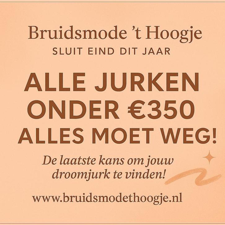 OPHEFFINGSUITVERKOOP! Nieuwe design trouwjurken tot max.€350, Kleding | Dames, Trouwkleding en Trouwaccessoires, Nieuw, Trouwjurk