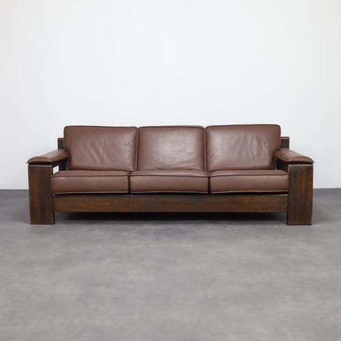 Three Seater Sofa model 757 by Leolux, 1970s, Huis en Inrichting, Banken | Bankstellen, Gebruikt, Rechte bank, Driepersoons, 200 tot 250 cm