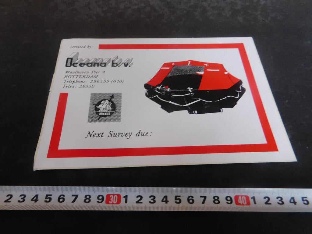 sticker Rotterdam OCEANA bv  Waalhaven Pier 4, Ophalen, Zo goed als nieuw