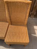 6x Rieten stoelen, Huis en Inrichting, Stoelen, Vijf, Zes of meer stoelen, Riet of Rotan, Gebruikt, Bruin