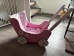 Houten poppenwagen roze, Kinderen en Baby's, Speelgoed | Houten speelgoed, Ophalen, Gebruikt
