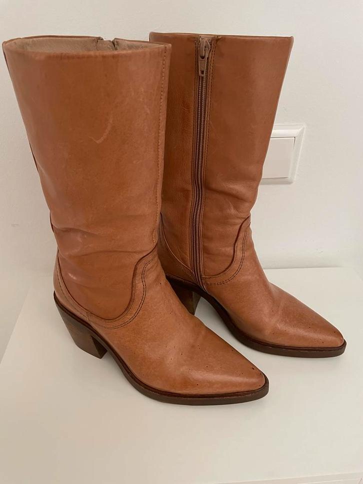 Via Vai Cowboy Laarzen - Zo Goed Als Nieuw!, Kleding | Dames, Schoenen, Zo goed als nieuw, Hoge laarzen, Bruin, Ophalen of Verzenden