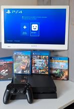 Playstation 4 PSP4  met controller en 4 games, Ophalen, Zo goed als nieuw, Met 1 controller, Original