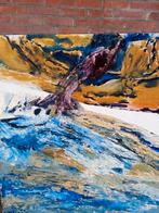 Zeer mooi schilderij Hoogte 150 Breed 140 In goede staat, Ophalen, 125 cm of meer, Zo goed als nieuw, Schilderij