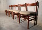 design vintage teak stoelen 5x, Ophalen