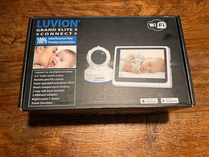 Luvion Babymonitor Grande Elite 3 - Gebruikt, Kinderen en Baby's, Babyfoons, Gebruikt, 250 meter of meer, Camera, Ophalen of Verzenden