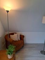 * KOOPJE Grijze vloerlamp met schakelaar en glazen kap, Ophalen, Gebruikt, Glas, Modern