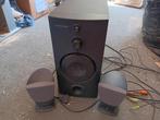 Harman Kardon set subwoofer en twee speakers, Computers en Software, Pc speakers, Ophalen of Verzenden, Gebruikt