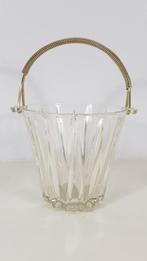 Vintage Dubonnet ijsemmer van glas, metalen hengsel. (1) 6A4, Gebruikt, Ophalen of Verzenden