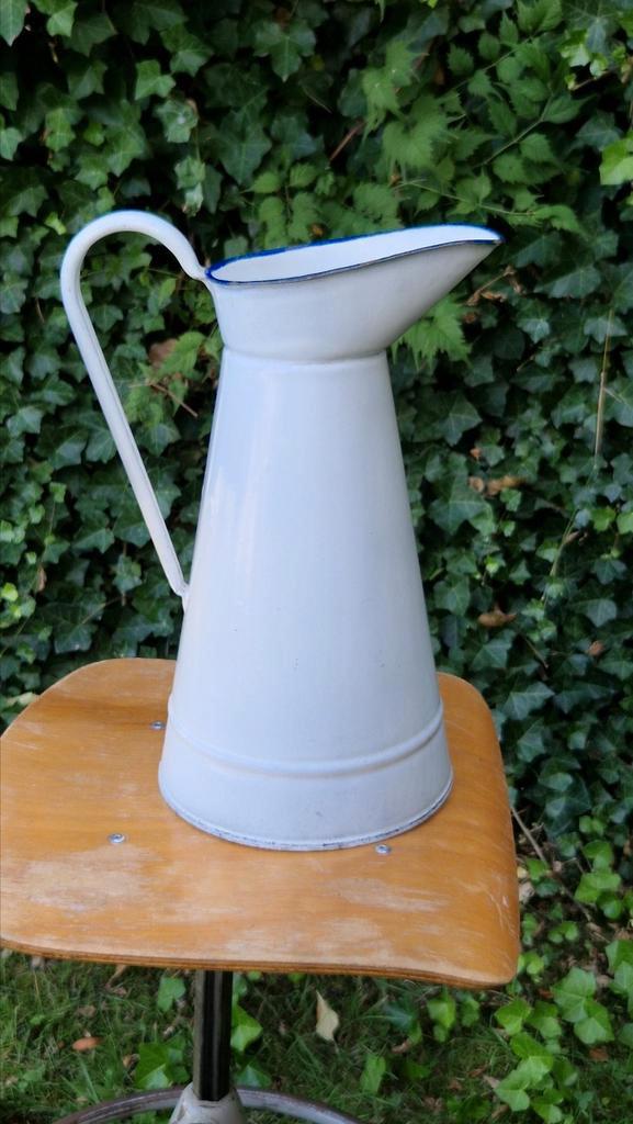 Emaille kan wit, Antiek en Kunst, Antiek | Emaille, Ophalen of Verzenden