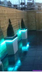 Super leuke bloempotten met led, Tuin en Terras, Kunststof, Gebruikt, Minder dan 30 cm, Minder dan 60 cm