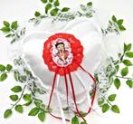 Prachtige satijnen trouw ringkussen met Betty Boop., Hobby en Vrije tijd, Feestartikelen, Ophalen of Verzenden, Nieuw, Versiering