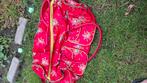 Vintage Rode Bloemen Reistas room seven, Ophalen, Gebruikt, 20 tot 30 cm, 60 tot 80 cm