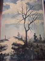 Schilderij 35 x 50 cm. A. v. Ginderen, Antiek en Kunst, Kunst | Schilderijen | Klassiek, Ophalen of Verzenden