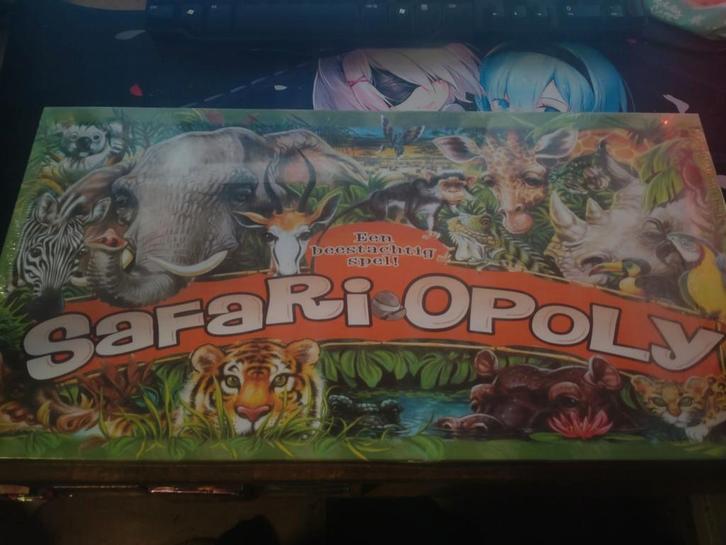 Safari Opoly Bordspel - Leuk en Leerzaam!, Hobby en Vrije tijd, Gezelschapsspellen | Bordspellen, Zo goed als nieuw, Een of twee spelers