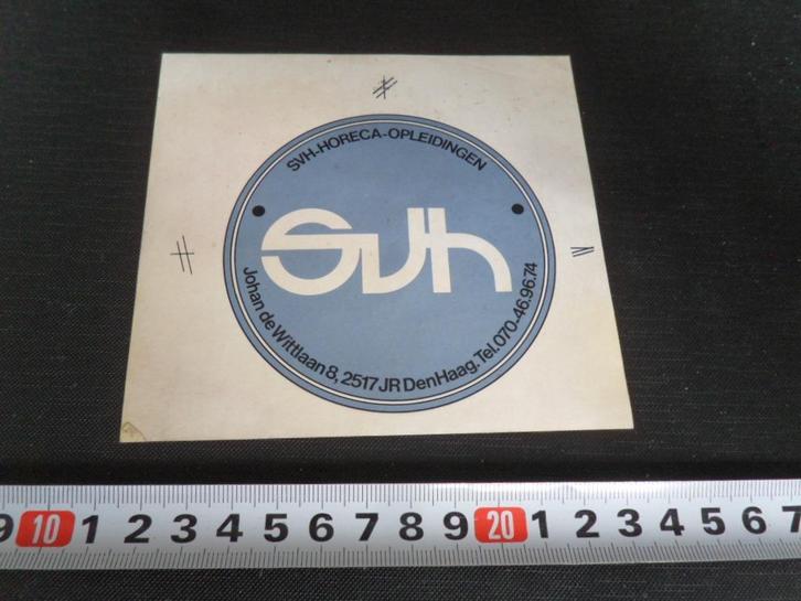 sticker Den Haag SVH Horeca opleidingen *, Verzamelen, Stickers, Zo goed als nieuw, Bedrijf of Vereniging, Ophalen
