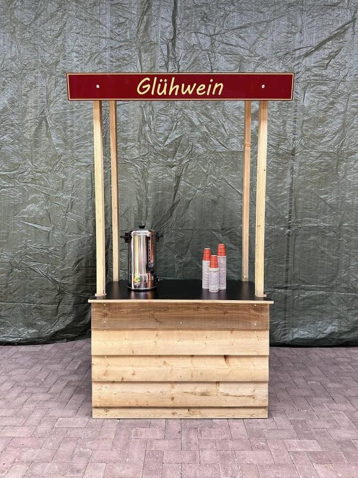 Nostalgische houten eetkraampjes., Hobby en Vrije tijd, Feestartikelen | Verhuur, Nieuw, Kerst of Sinterklaas, Ophalen