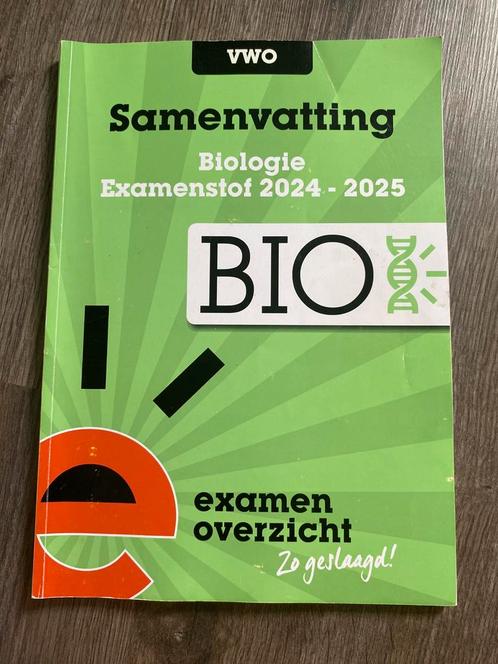 VWO biologie samenvatting (Examenoverzicht), Boeken, Schoolboeken, Zo goed als nieuw, Biologie, VWO, Ophalen of Verzenden