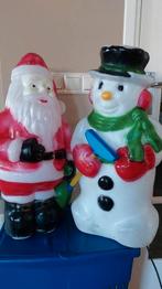 Kerstman en sneeuwpop met verlichting, Diversen, Ophalen, Gebruikt