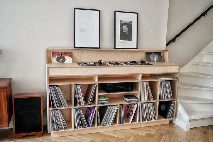 Vinylmeubel / DJ-Booth / platenspeler kasten, Huis en Inrichting, Kasten | Wandmeubels, Nieuw, Minder dan 100 cm, 25 tot 50 cm