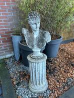 Borstbeeld met zuil, Tuin en Terras, Ophalen, Gebruikt, Beton, Mensenbeeld